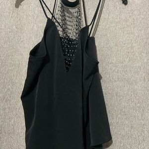 Express Black Camisole with Mesh Detail